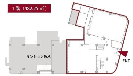 コートハウス早稲田 1階~2階 平面図