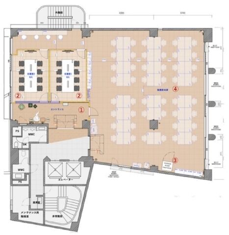 The Fellow Bunkyo 8階 平面図