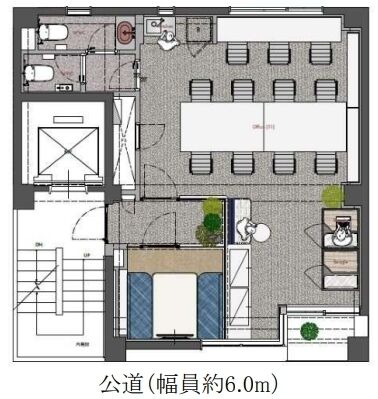 NOVEL WORK Shibuya(旧:荻津ビル) 6階 平面図