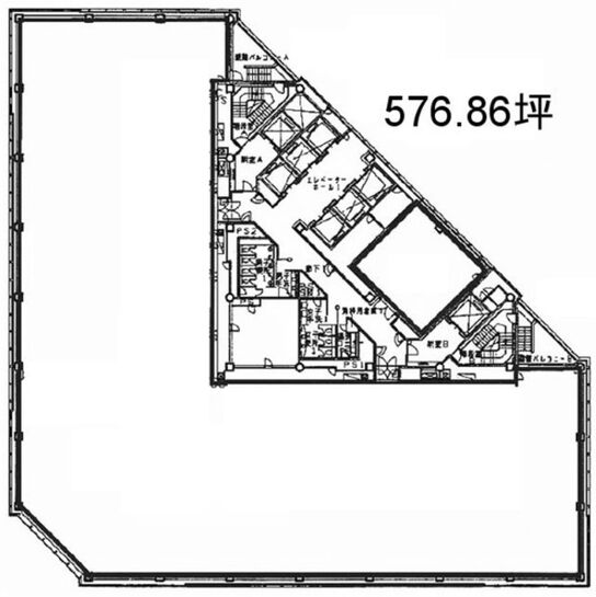 大手町ファーストスクエア イーストタワー 8階 平面図
