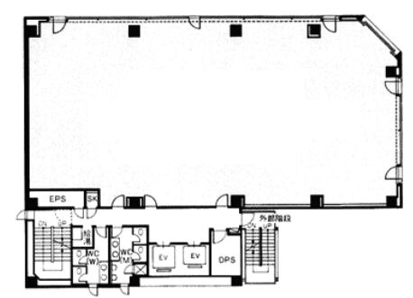 オーキッドプレイス八丁堀（旧：ヒューリック八丁堀第二ビル） 2階 平面図