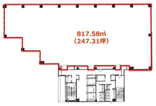 プライム千駄ヶ谷ビル(旧:JPR千駄ヶ谷ビル) 5階 平面図