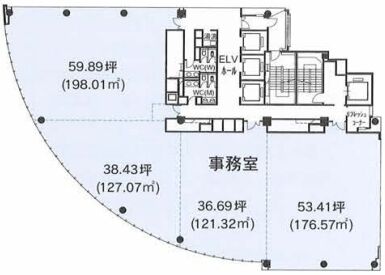 朝日生命代田橋ビル 14階 平面図