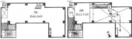 FUJIBUILDING HARAJYUKU 7階~8階 平面図
