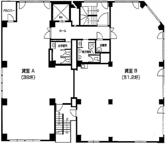 楠本第2ビル(千代田区) 7階B 平面図