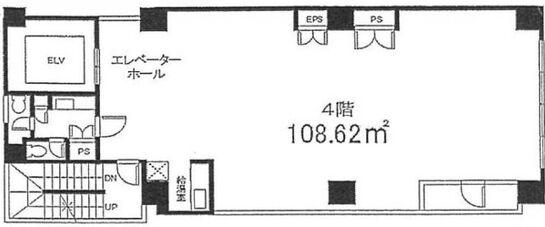 平成本社海岸ビルディング(平成ビル) 4階 平面図