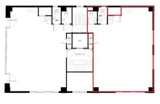 入船屋ビル（旧：八丁堀共同ビル） 2階B 平面図