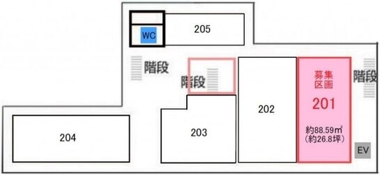 リガーレ日本橋人形町ANNEX(B棟) 2階201 平面図