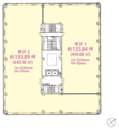本多電機ビル 南3階1 平面図