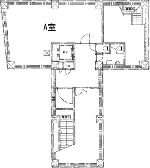 サンデンビル 地下1階A 平面図