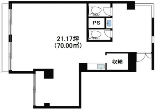 イワオアネックス 3階301 平面図
