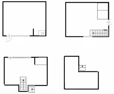 タッカービル 2階～4階 平面図