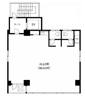 B.D.A神田小川町ビル 4階 平面図
