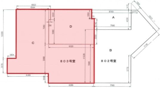 新橋駅前ビル壱号館(新橋駅前ビル1号館) 8階803 平面図