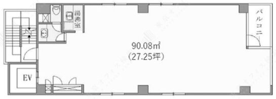 御苑前サンライズビル 3階 平面図