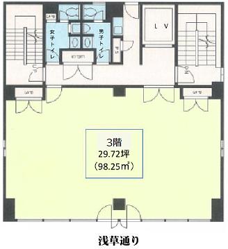 あさひ墨田ビル 3階 平面図