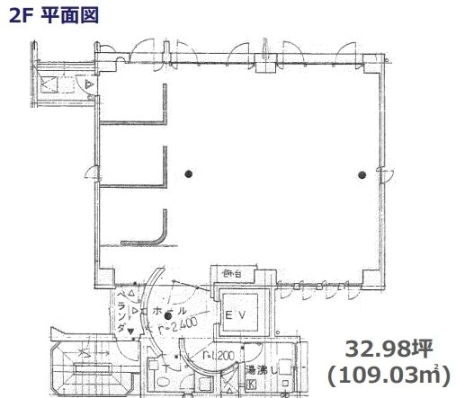 東山神興ビル 2階~6階 平面図