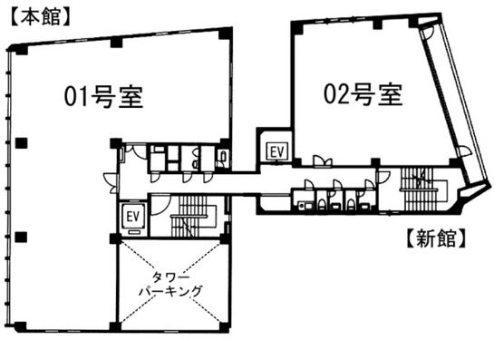ほうらいやビル 3階302 平面図