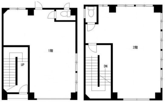 三和ビル(文京区) 1階~2階 平面図