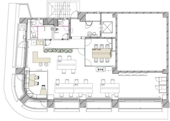 THE CORNER 日本橋人形町(旧:山西ビル) 6階 平面図