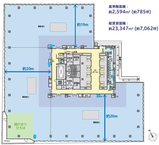 渋谷一丁目地区共同開発事業 10階 平面図