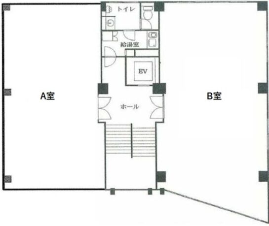 大場ビルA館 5階B 平面図