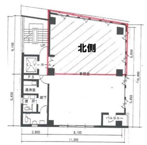 荒井ビル（千代田区） 5階北 平面図