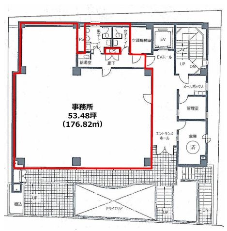福吉坂ビル 1階 平面図