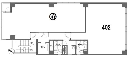 協新ビルヂング 4階402 平面図