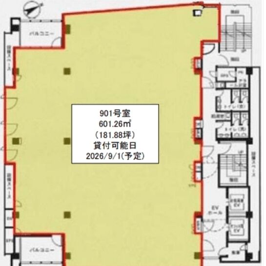 銀座並木通りビル 9階901 平面図