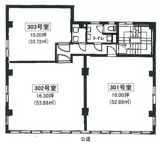 芳町ビル（よしちょうビル） 3階302 平面図