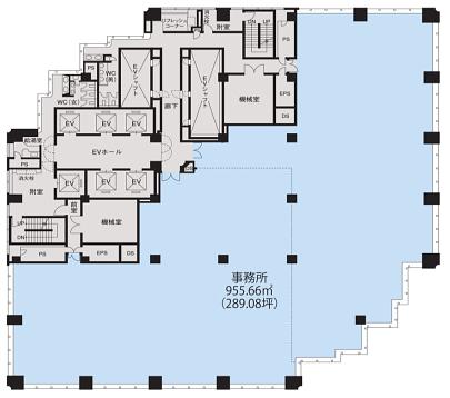 新宿スクエアタワー 11階 平面図