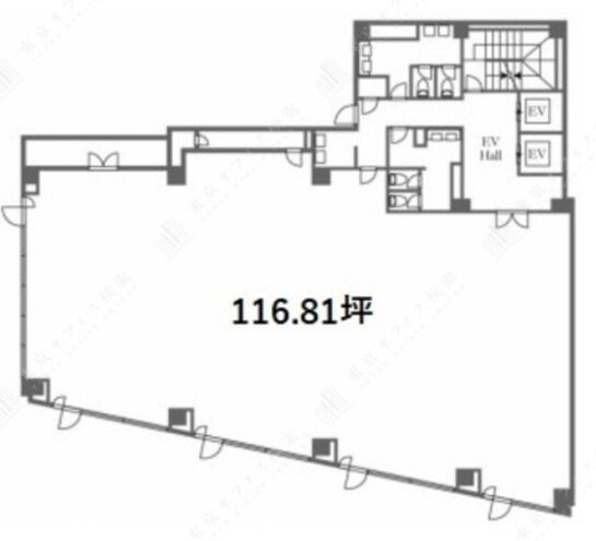 小田急神田岩本町ビル(旧:アイセ岩本町ビル) 2階201 平面図