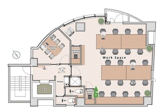 コエル渋谷道玄坂（旧：（仮称）道玄坂1-19計画） 4階 平面図