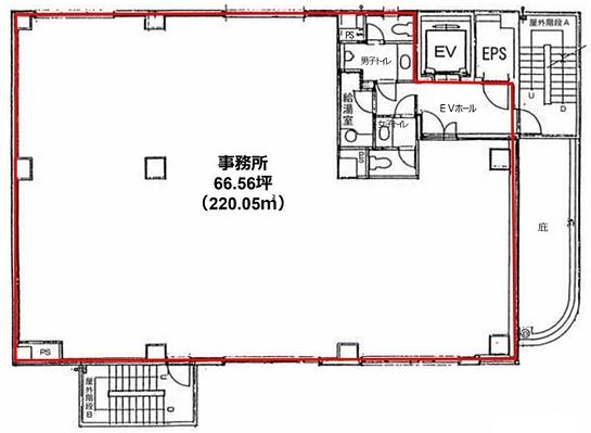 五番町TMビル 2階 平面図