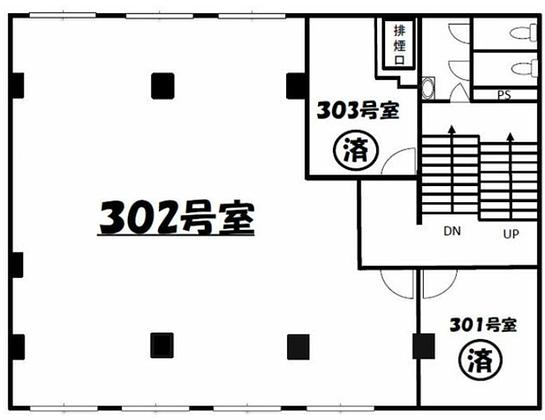 銀座新星ビル 3階302 平面図