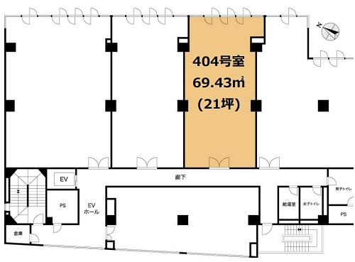 目黒西口マンション2号館 4階404 平面図