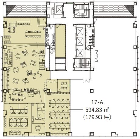 恵比寿ビジネスタワー 17階A 平面図