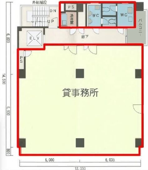 鈴仙ビル 6階 平面図
