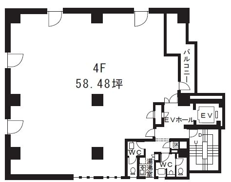 新橋第二中ビル 4階 平面図