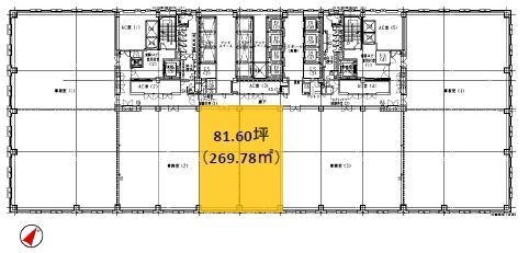 ダイバーシティ東京 オフィスタワー 12階 平面図