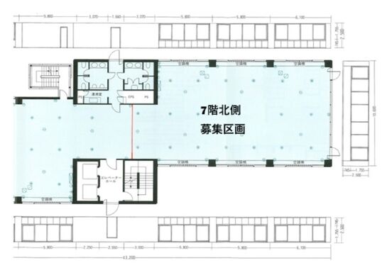 祐真ビル 本館 7階北 平面図
