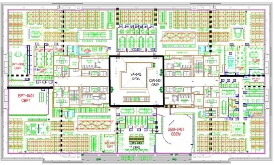日本ヒューレット・パッカード本社ビル 4階(分割) 平面図