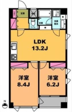 月村マンションNo.30 10階1002 平面図