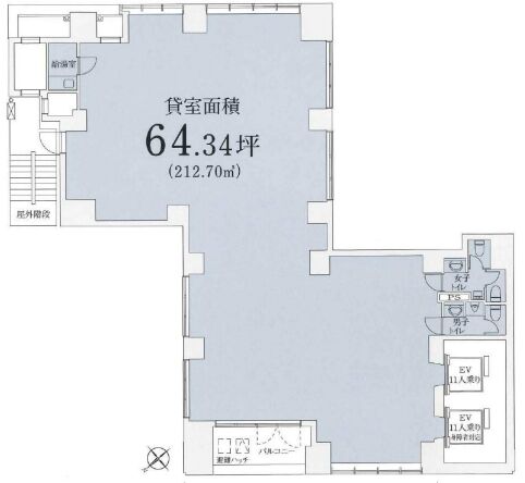 RBM銀座ビル 6階 平面図