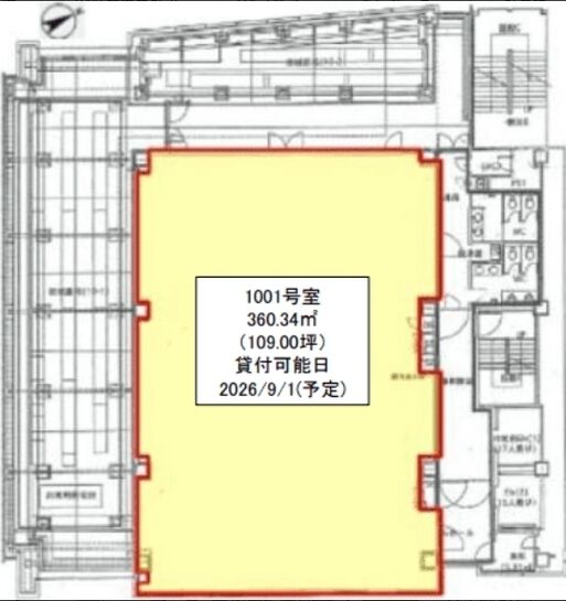 銀座並木通りビル 10階1001 平面図