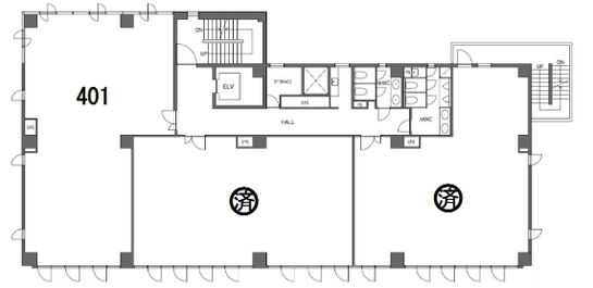 ホンダビル 4階401 平面図