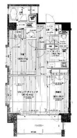 パレスティデュオ新宿御苑 7階705 平面図