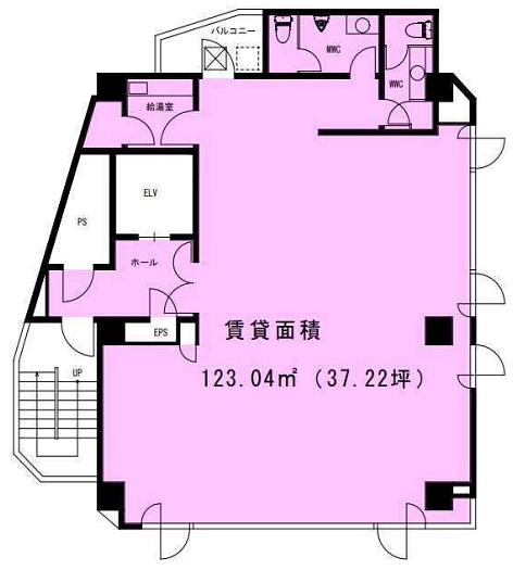 TAMA WOODY GATE MITA（旧：サンフィールド11ビル） 9階 平面図