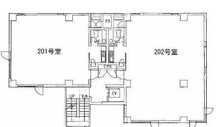 福神館 202号室 平面図